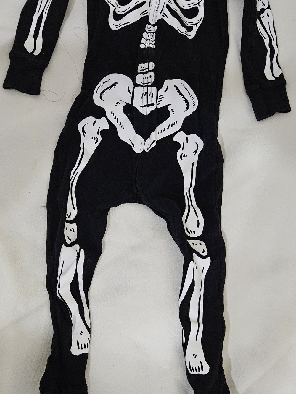 Footed Skeleton One-Piece Pajama